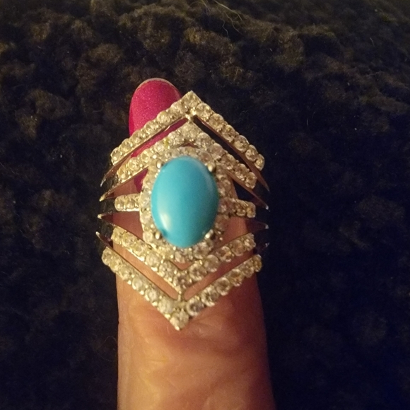 Sleeping beauty turquoise ring-JTV sz 6 - Picture 5 of 5